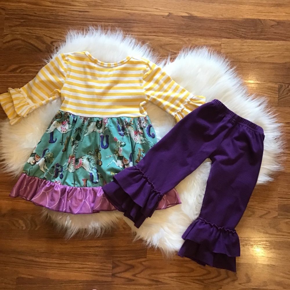 Girls Snotty Tots icing Ruffle matching set XS - Picture 7 of 7